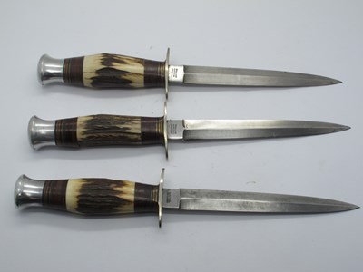 Lot 265 - William Rodgers Commando Style Blade, stag...