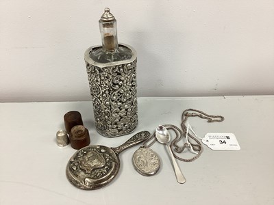 Lot 34 - An Edwardian Hallmarked Silver Mounted Scent...