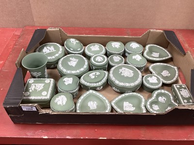 Lot 1009 - Wedgwood Green Jasper Ware, of twenty-three...
