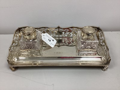 Lot 18 - A Hallmarked Silver Decorative Pierced Desk...