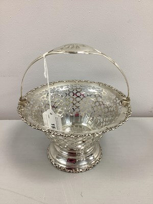 Lot 15 - An Edwardian Hallmarked Silver Swing Handled...