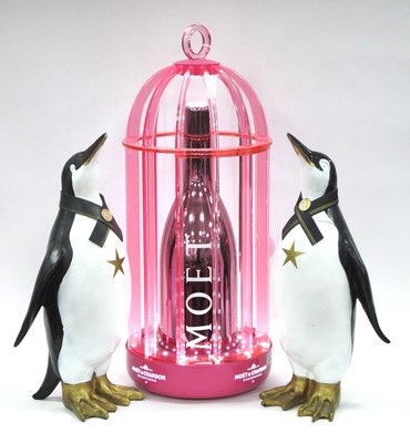 Lot 1399 - Moet & Chandon Novelty Table Lamp in Pink...