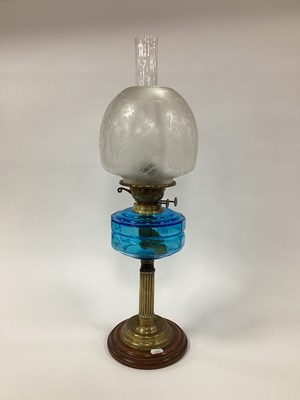 Lot 1386 - Oil Lamp Circa Early XX Century, with brass...