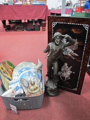 Lot 1403 - Glass Decanter as a Duck, with white metal...