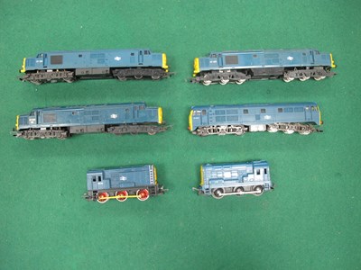 Lot 166 - Six OO Gauge Diesel Locomotives by Hornby and...