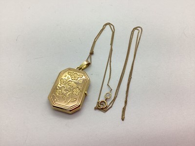 Lot 81 - A 9ct Gold Locket Pendant, of shaped...