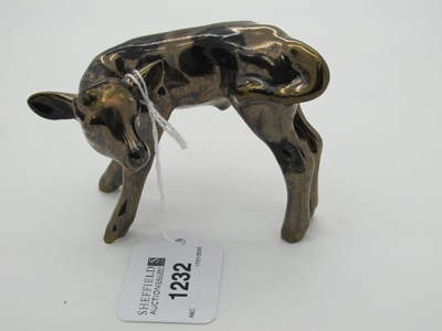 Lot 1232 - Anita Harris Golden/Bronze Figure of a Calf, 7....
