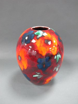 Lot 1223 - Anita Harris 'Floral Medley' Delta Vase, gold...