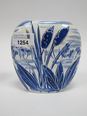 Lot 1254 - Anita Harris Blue and White Lustre 'Dragonfly'...