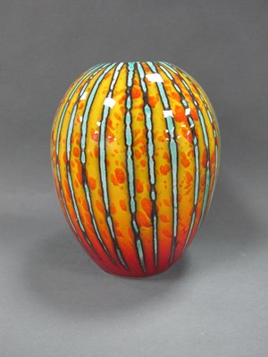 Lot 1220 - Anita Harris 'Brimstone' Delta Vase, gold...