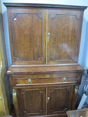 Lot 1533 - XIX Century Mahogany Secretaire, with dental...