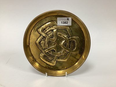 Lot 1382 - Arts & Crafts Brass Circular Dish in The...