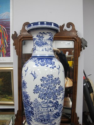 Lot 1469 - Chinese Pottery Blue & White Vase, 61cm high....