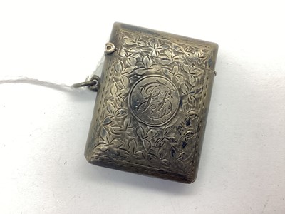 Lot 274 - A Hallmarked Silver Vesta Case, allover...