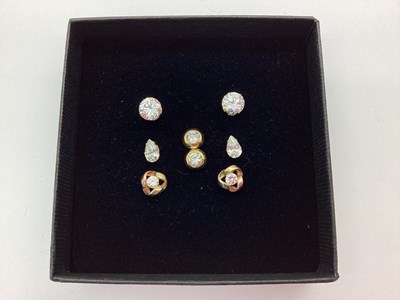 Lot 83 - Four Pairs of Diamanté Set Earstuds, including...