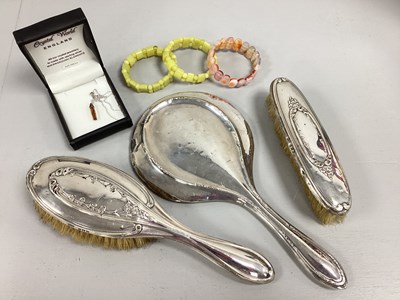 Lot 73 - Three Hallmarked Silver Dressing Table Items,...