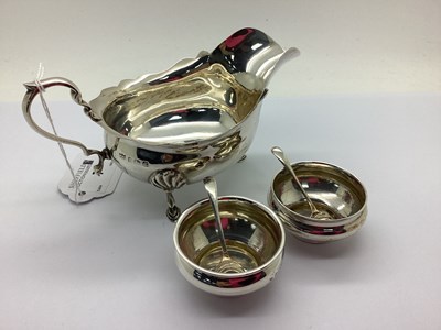 Lot 7 - Mappin & Webb; A Hallmarked Silver Sauce Boat,...