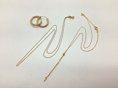 Lot 90 - A Pair of Dainty Sleeper Hoop Earrings, with...