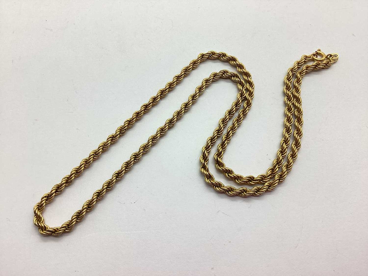 Lot 74 - A 9ct Gold Ropetwist Chain, 52cm long (8.8grams).