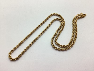 Lot 74 - A 9ct Gold Ropetwist Chain, 52cm long (8.8grams).