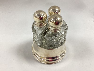 Lot 5 - A Set of Three Hallmarked Silver Mounted Scent...