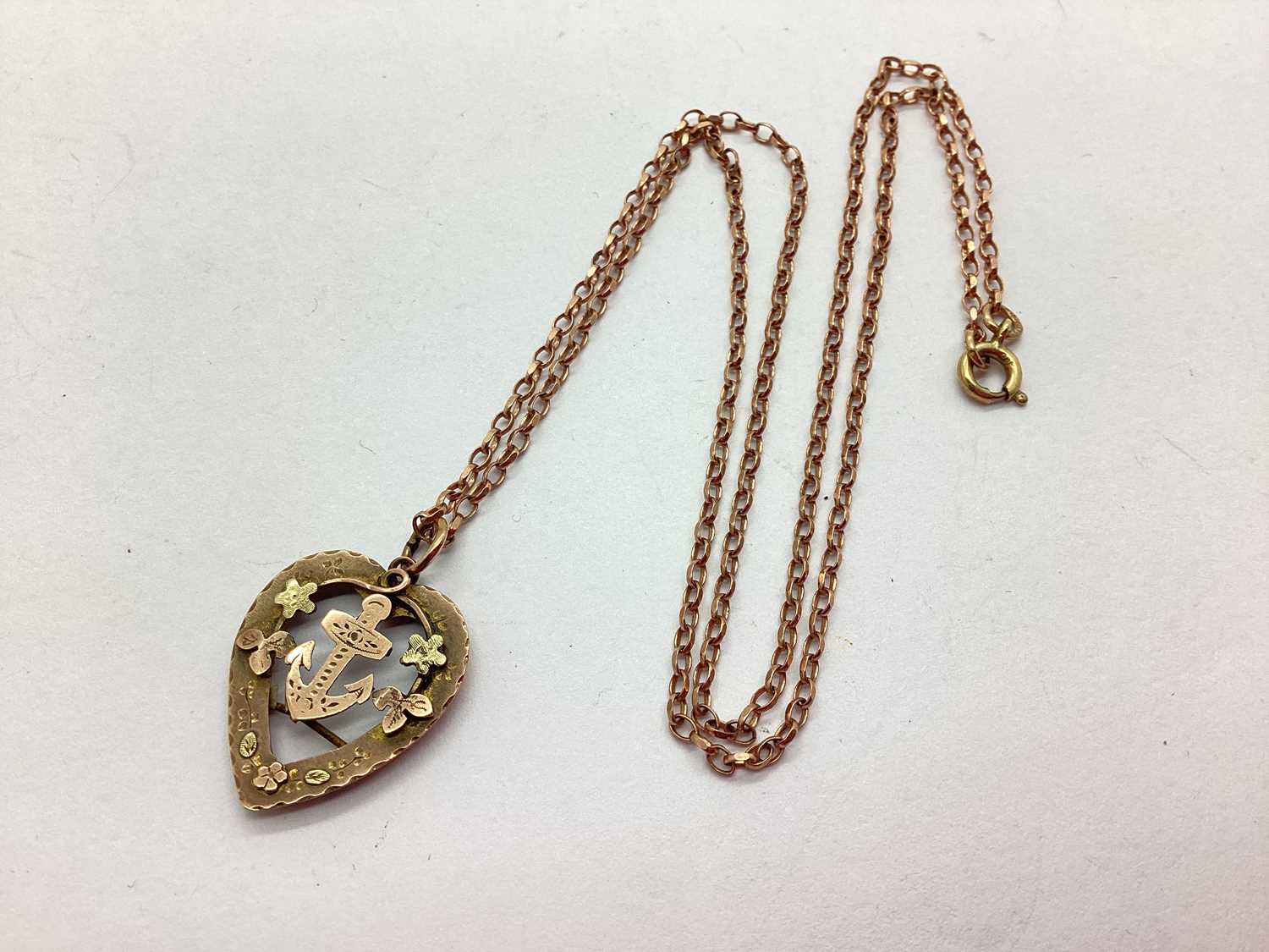 Lot 50 - A Victorian 9ct Gold Aesthetic Heartshape...
