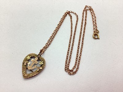 Lot 50 - A Victorian 9ct Gold Aesthetic Heartshape...