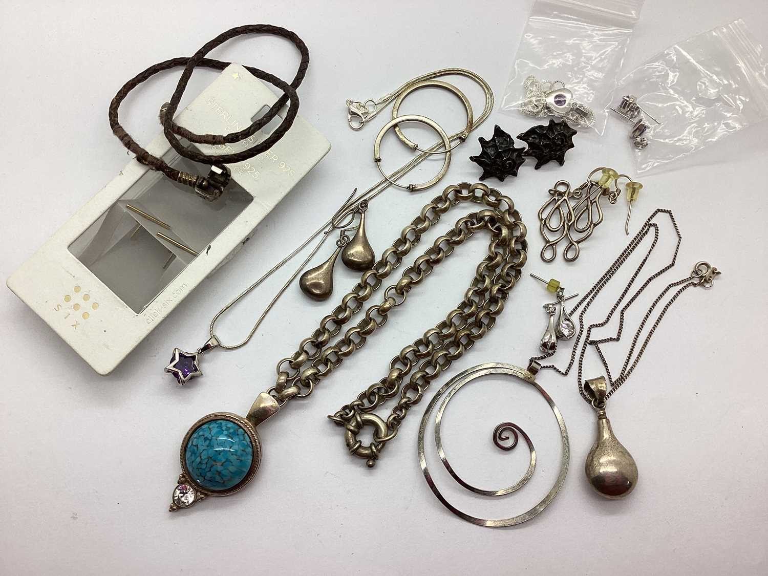 Lot 91 - An Assortment of "925" and Other Jewellery, to...