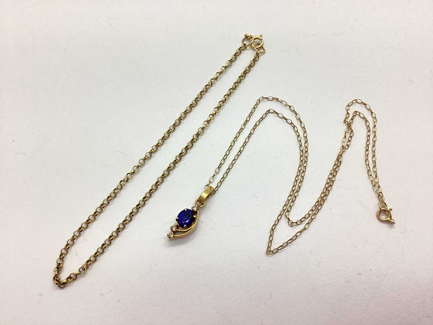 Lot 47 - A 9ct Gold Belcher Link Bracelet, 22cm long,...