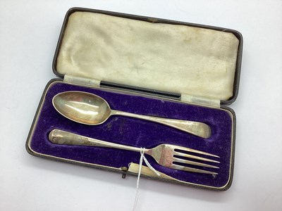 Lot 8 - A Hallmarked Silver Christening Set, CW,...