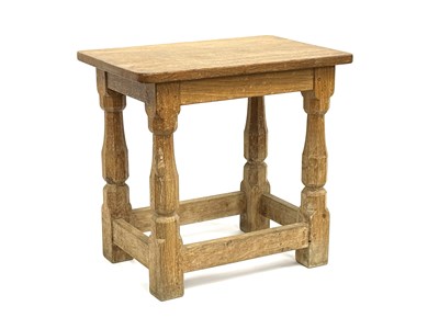 Lot 1548 - A Robert Thompson (Mouseman) Adzed Oak Stool,...