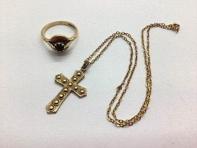 Lot 71 - A 9ct Gold Stone Set Modernist Ring, the...