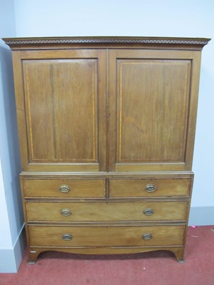 Lot 1514 - An Early XX Century Mahogany Linen Press, with...