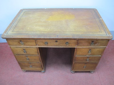 Lot 1537 - A XIX Century Walnut Pedestal Desk, with...