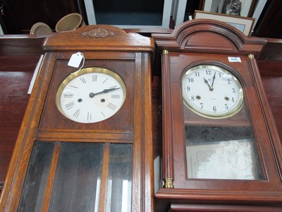 Lot 1532 - A PR Thirty-one Day Wall Clock together with a...