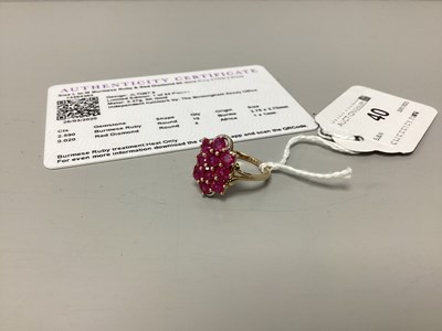 Lot 40 - Gemporia; A 9ct Burmese Ruby and Red Diamond...