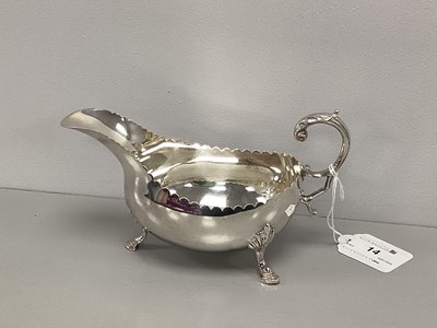 Lot 14 - A Hallmarked Silver Sauce Boat, Royal Irish...