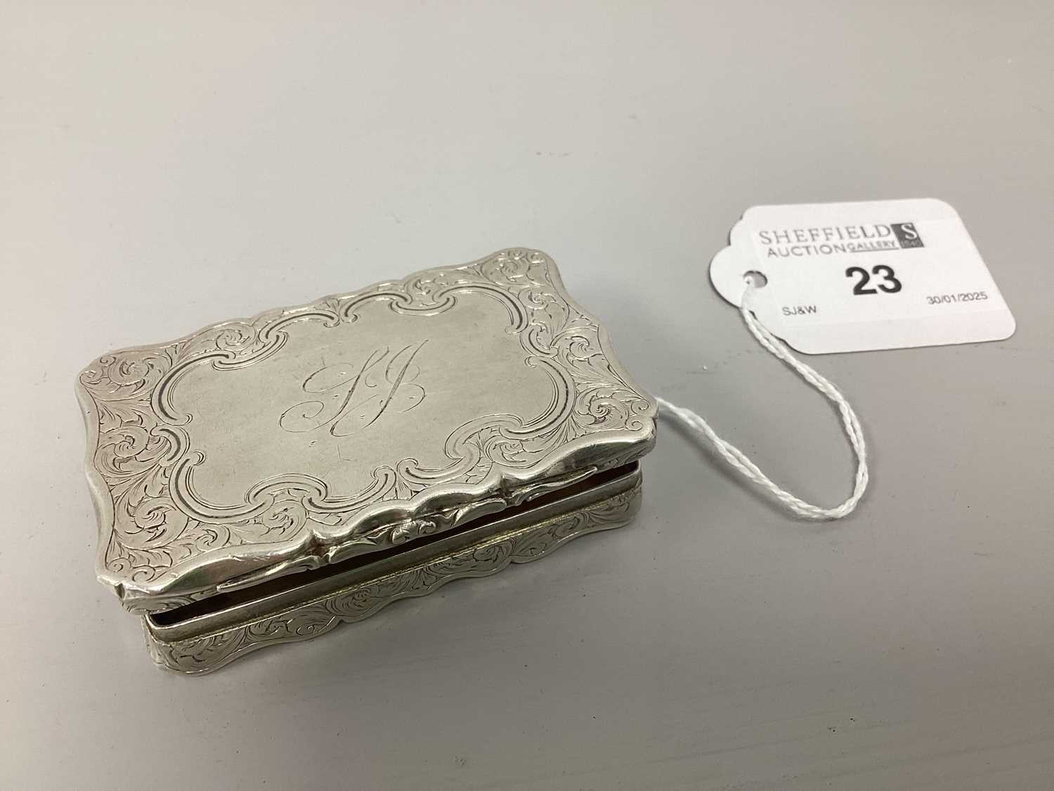 Lot 23 - A Victorian Hallmarked Silver Snuff Box,...