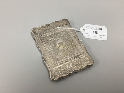 Lot 18 - A Victorian Hallmarked Silver Card Case, H.A,...