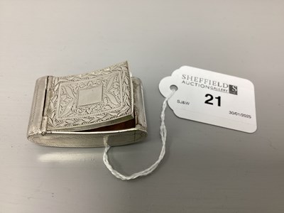 Lot 21 - A Georgian Hallmarked Silver Snuff Box, Cocks...