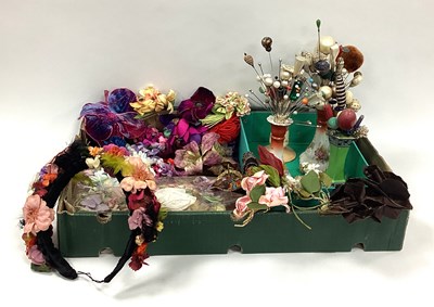 Lot 1413 - Mid XX Century Floral Corsages, and a large...