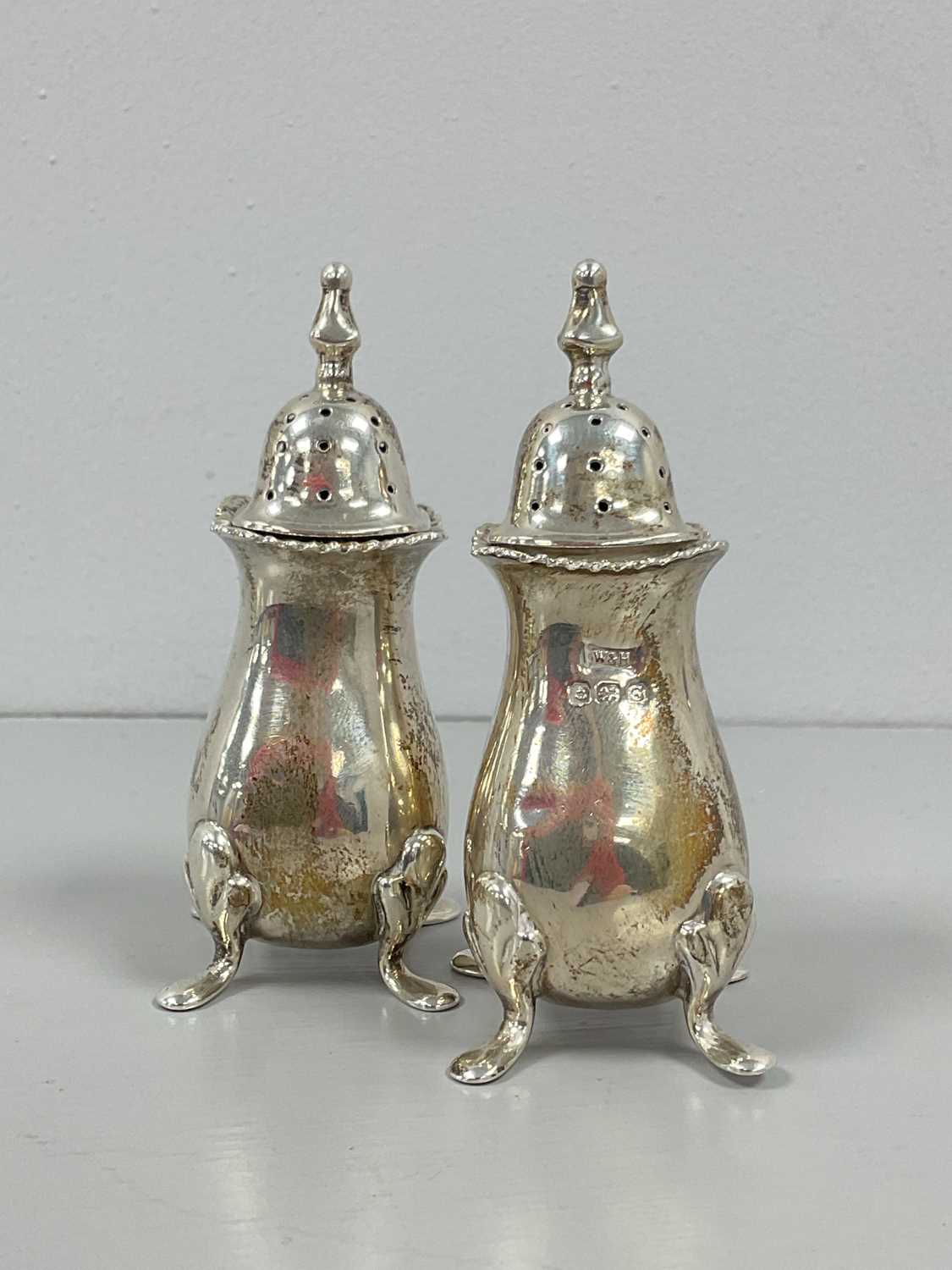 Lot 17 - A Pair of Hallmarked Silver Pepperettes,...