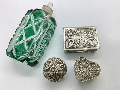 Lot 150 - A Miniature Heart Shape Trinket Pot, of...