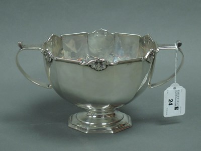 Lot 23 - A Hallmarked Silver Twin Handled Footed Bowl,...