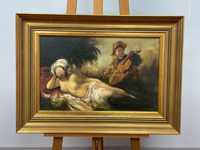 Lot 1203 - ARR* RUBEN ABOVAN (b.1948), Romance', oil on...