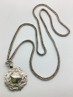 Lot 355 - A Curb Link Guard Type Chain, of uniform...