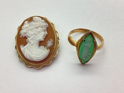 Lot 48 - An Antique Dainty Cameo Style Ring,...