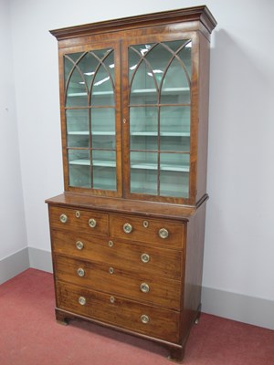 Lot 1526 - A XIX Century Mahogany Inlaid Bookcase, the...