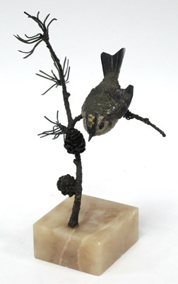 Lot 1271 - A Trevor Faulkner Sculpture of a 'Goldcrest on...