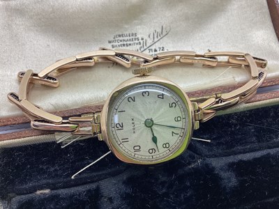 Lot 316 - Rolex; A Vintage 9ct Gold Cased Wristwatch,...